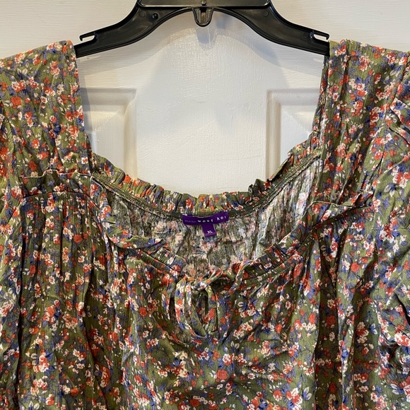 West Kei Stitch Fix NWOT Hattie Square Neck Top Size Xl - Picture 2 of 3